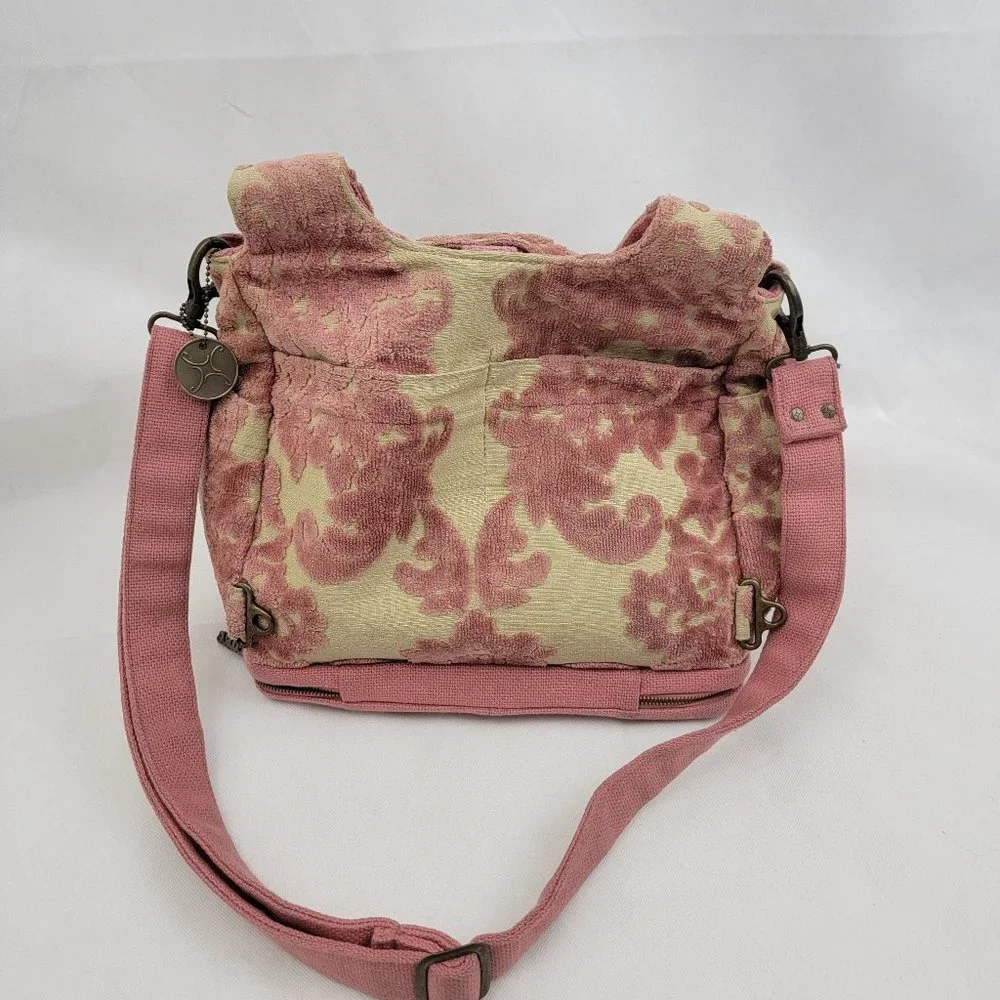Petunia Pickle Bottom Cake Society Satchel Strawberry PINK Cut Velvet Tapestry